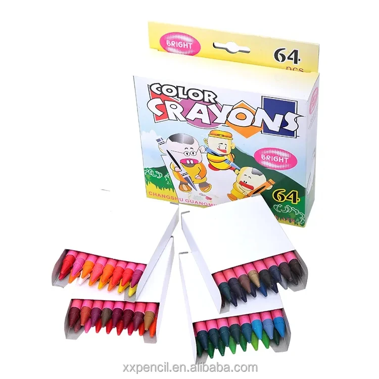 Недорогие нетоксичные моющиеся мелки набор 6 видов цветов мелков большие восковые для детей