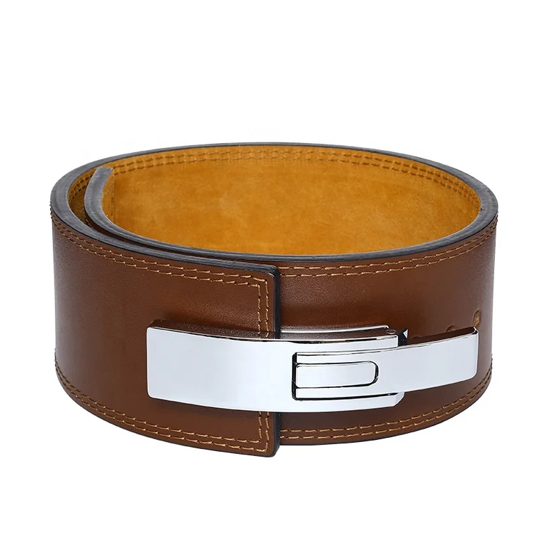 Men Weightlifting Leather Belt 