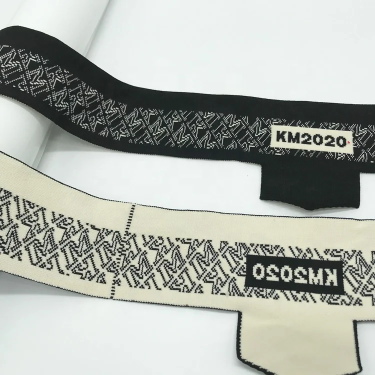 High Quality Jacquard Double Letter Waistband Rib