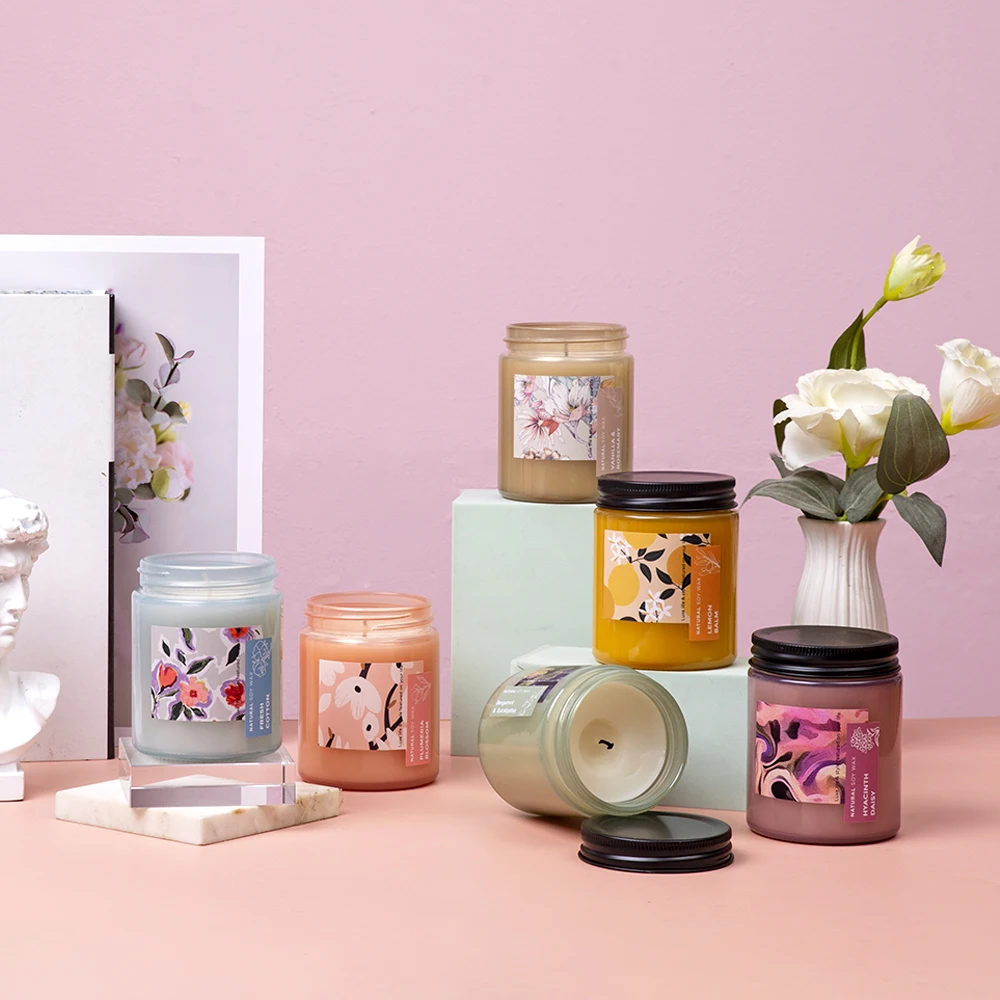 Candles Private Label Scented Soy Wax With Customized Color Box And