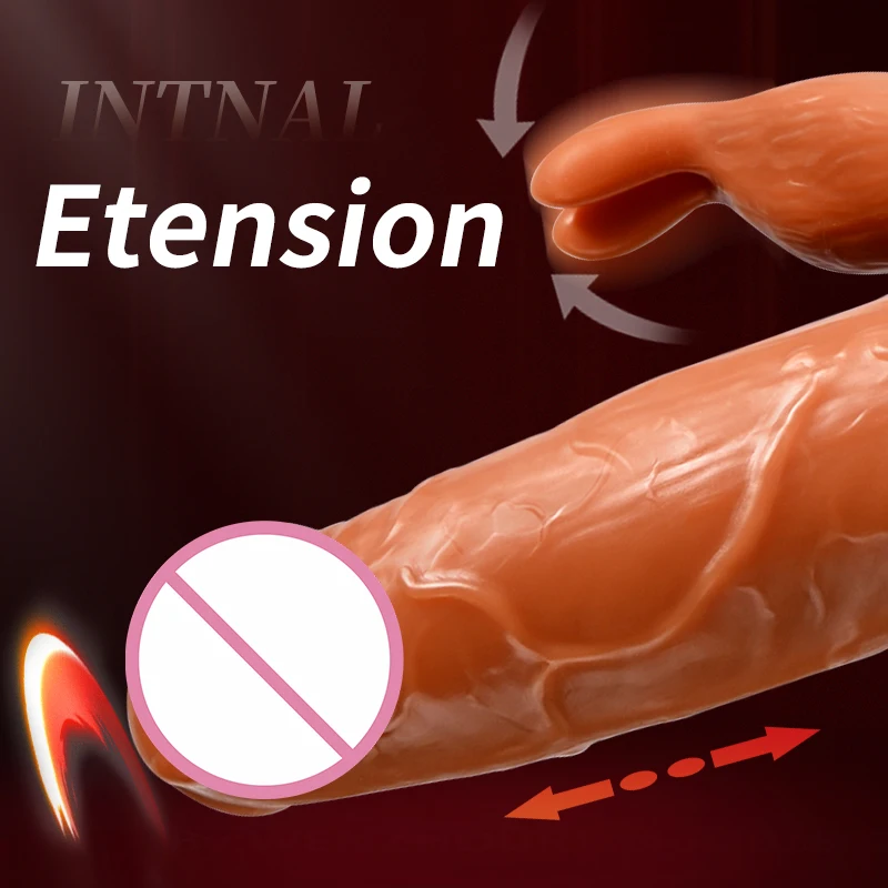 Close-up of expandable rabbit vibrator shaft design