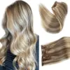 7pcs-clipins-ash brown mixed blonde