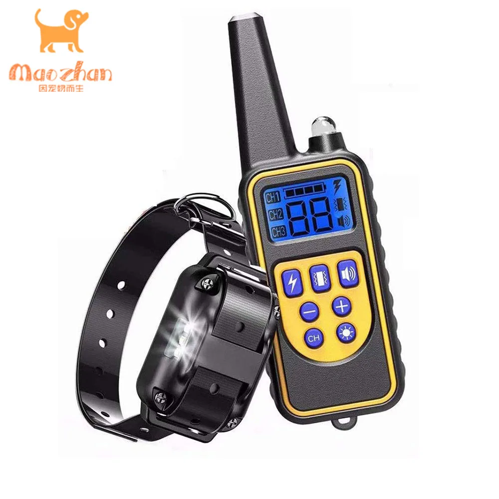 Newest Style Pet Trainer Device Humane Shock USB Rechargeable Dog Training No Barking Anti Bark Collars