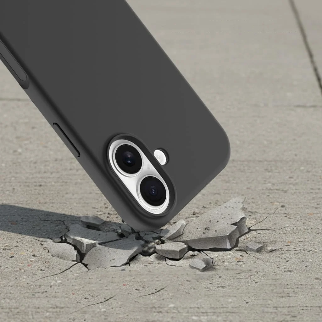 product laudtec for premium business silicone case shockproof with full edge coverage reinforced corners for iphone 17 pro maxblack-3