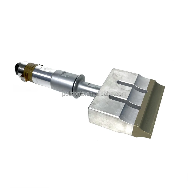 20khz 1000W Ultrasonic Welding Transducer With Booster and Steel Horn Piezoelectric Ultrasonic Welder Transducer