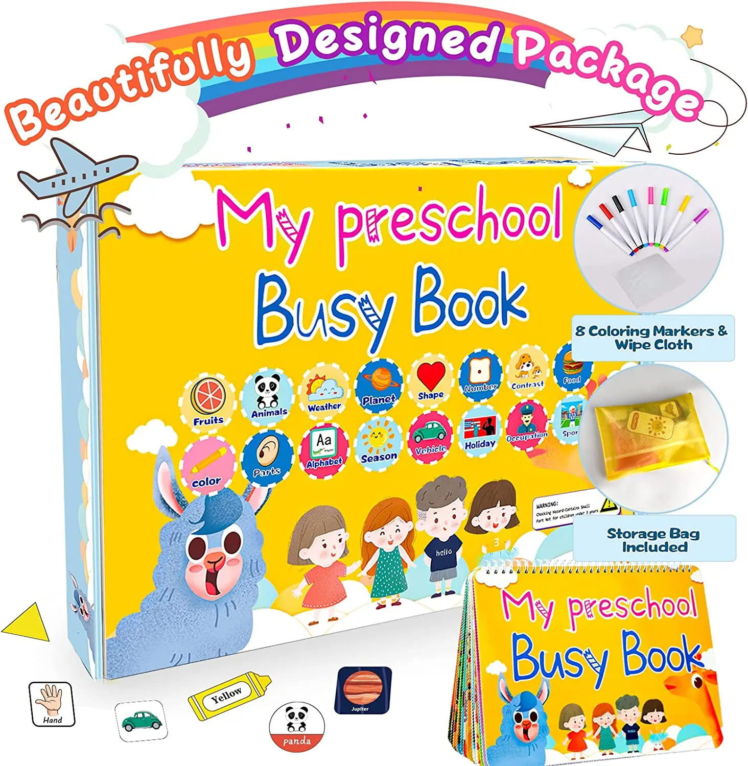 Toddler Busy Book 2022 Newest Autism Toys For Kids With 32 Themes