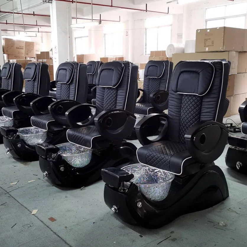 Luxury Nail Salon Furniture Pink Color Cheap Spa Pedicure Chairs For