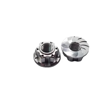 Best Quality CNC 7075 Alloy Serrated M4 Nuts With Various Colours