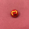 Heart 2 collar badge plastic hoop-25mm diameter