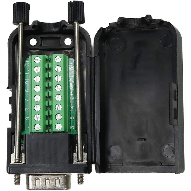Futheda DB9 RS232 D-SUB Adaptateur Femelle et mâle 9 Broches 2 rangées de Port série vers