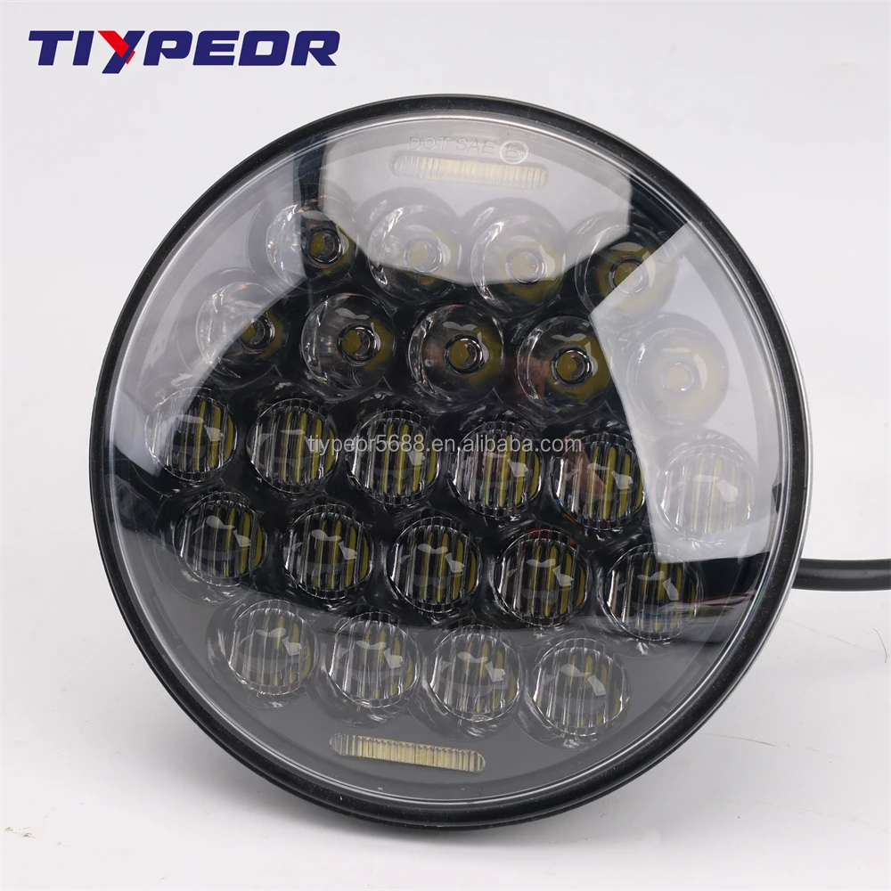 product tiypeor headlight 75w universal led headlight 575 brighter headlight led projector sealed beam ring lamp for harley davidson-4