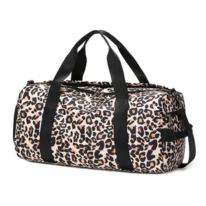 Custom Sports Leopard Women Girls Travel Overnight Weekender Duffle Bag for Kids