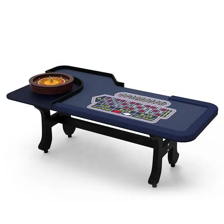 YH новый стиль Китайская Фабрика 10 человек Королевский синий развлекательный Стиль H ножки б/у колесный стол для казино на продажу