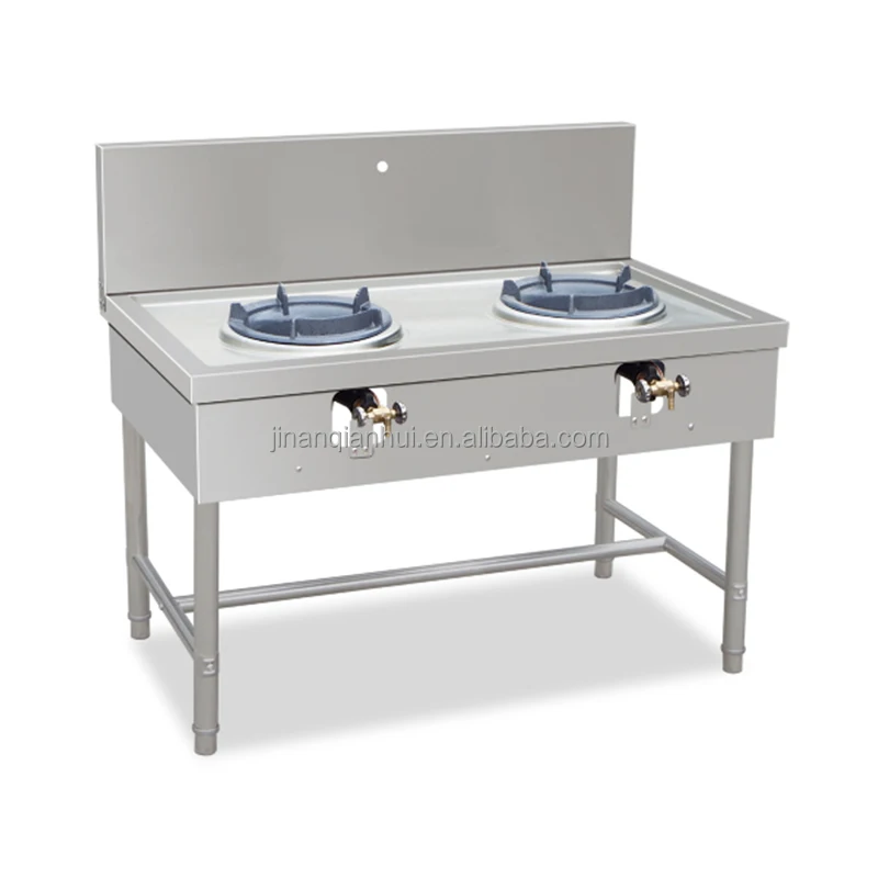 Stove Shell Stainless Steel Kitchen Gas Stove Double Shell with Two Burners ...