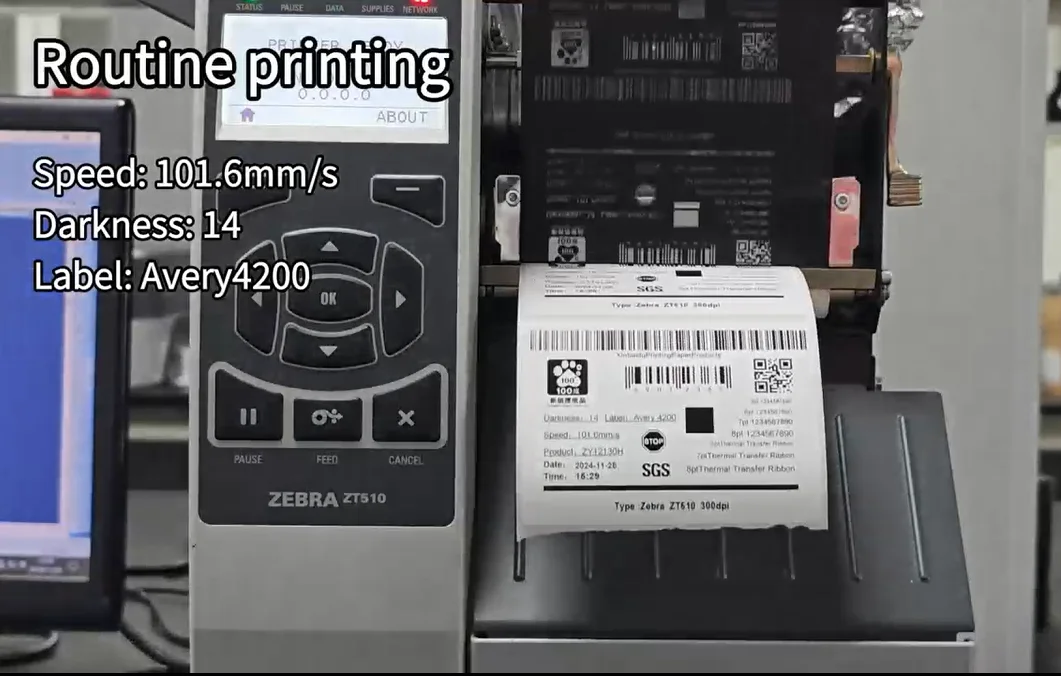 110mmx450M Premium Black Resin Thermal Transfer Ribbon Barcode TTR 110x450 110x300m Compatible Zebra Printers Ribbon
