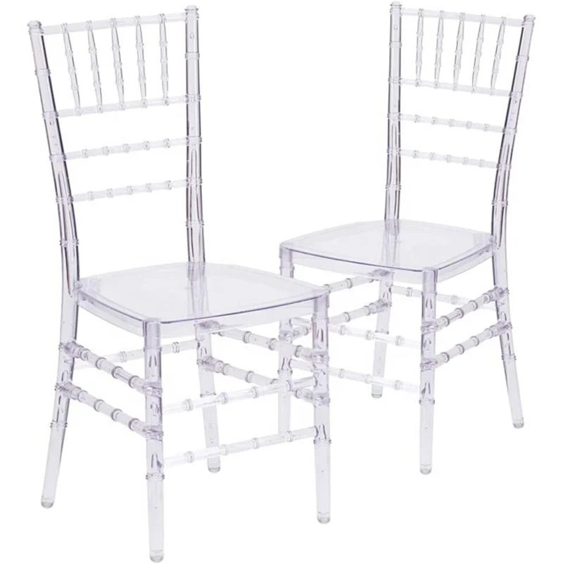 Transparent Clear Resin Plastic Tiffany Chiavari Chairs for Wedding Outdoor
