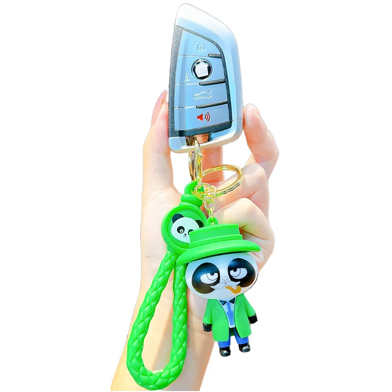 Wholesale Custom 3D Cute Doll Keychain Soft Silicone PVC Cartoon Keyring 3D Cute Doll Keychain PVC Keychain Silicone Key Chain