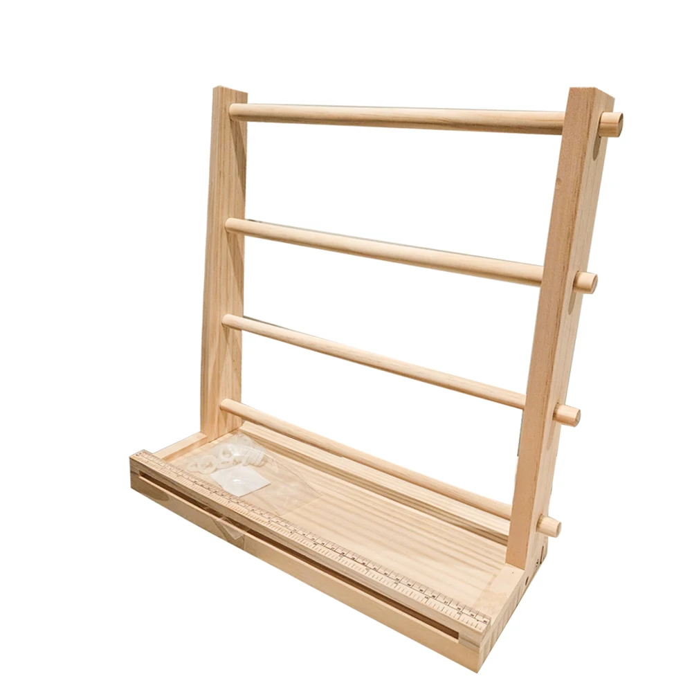 Porte-fils 2 Niveaux En Bois – Organisateur Pour Bobines De Fil, Broderie, Couture