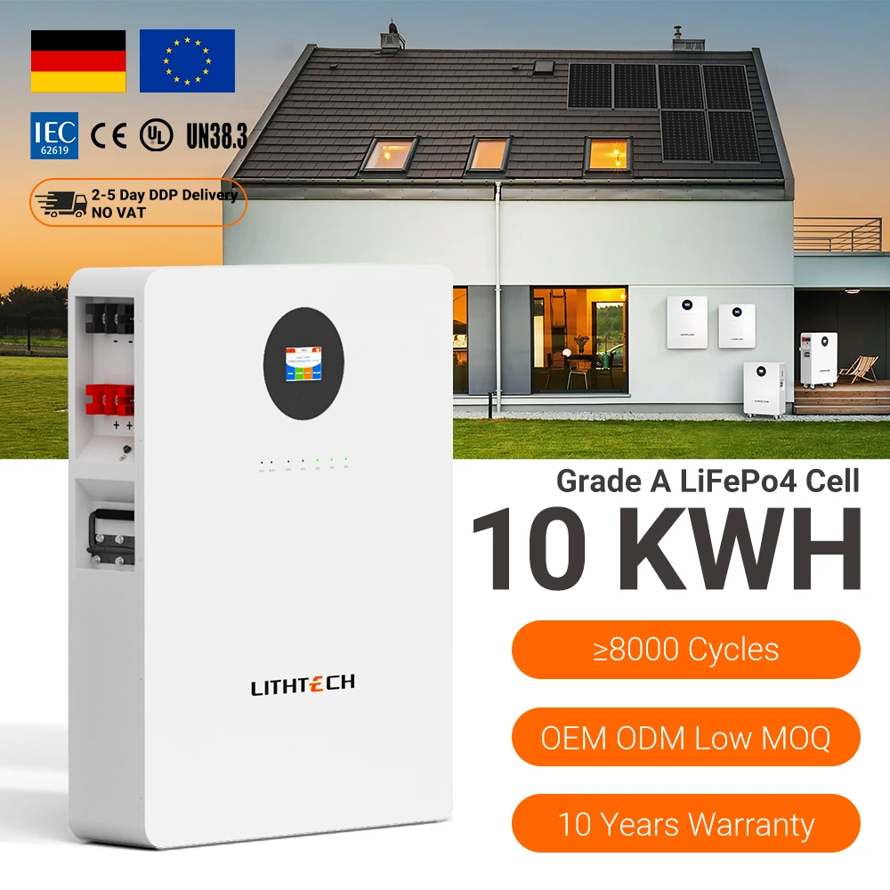 Powerwall 51.2V 100Ah 280Ah Lithium Ion Batteries 5Kwh 15 Kwh 10Kwh Solar Inverter Home Energy Storage 48V 200Ah Lifepo4 Battery