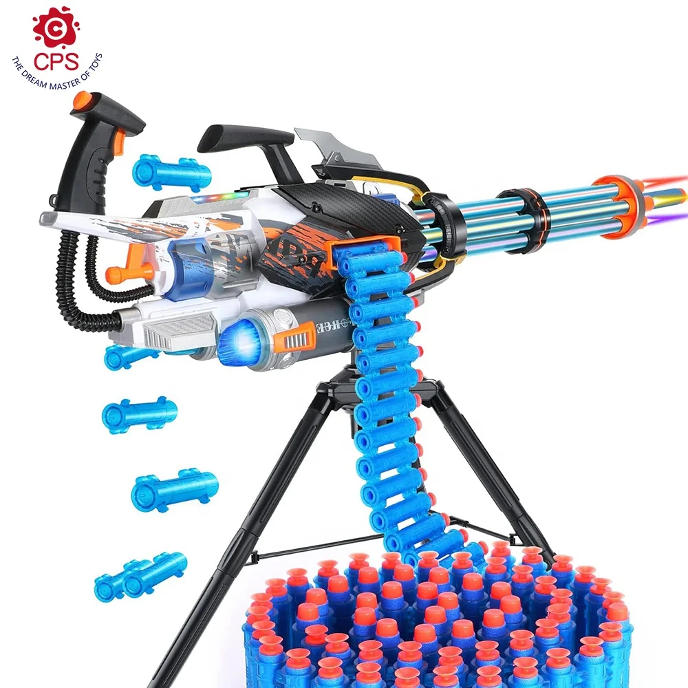 Gatling Soft Bullet Toy Gun for Kids Gatling Shooting Model Kit for Adults Blasting Toy Foam Blasters Soft Foam Bullets