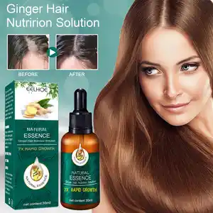 Ginger Hair Growth Essential Oil Serum Hair Treatment Anti Lost Beauty Products Fast Grow Repair Scalp Frizzy Hair Growth Serum