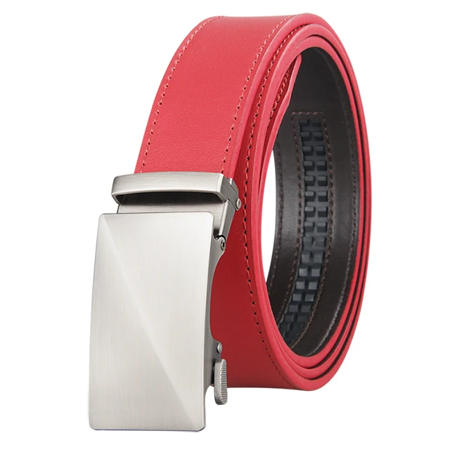 Men Belt Genuine 130 Cm Leather Automatic Buckle