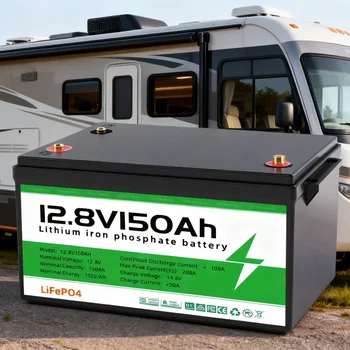 12.8V 100Ah Solid State Explosion-Proof LiFePO4 Lithium Iron Phosphate Battery for Solar Energy Storage & Submarines 3000 Cycles