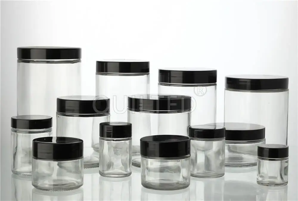 High Quality Straight Round Food Grade Glass Jar Honey Bottle Glass