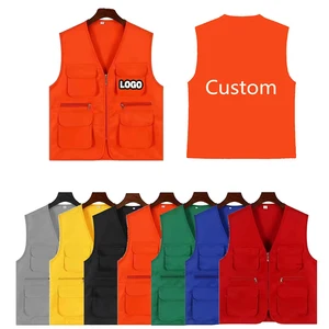 Low Tariff Custom Hot Sale Tactical Outdoor Fishing Hiking Multi Pocket Men's Utility Vest Cargoes