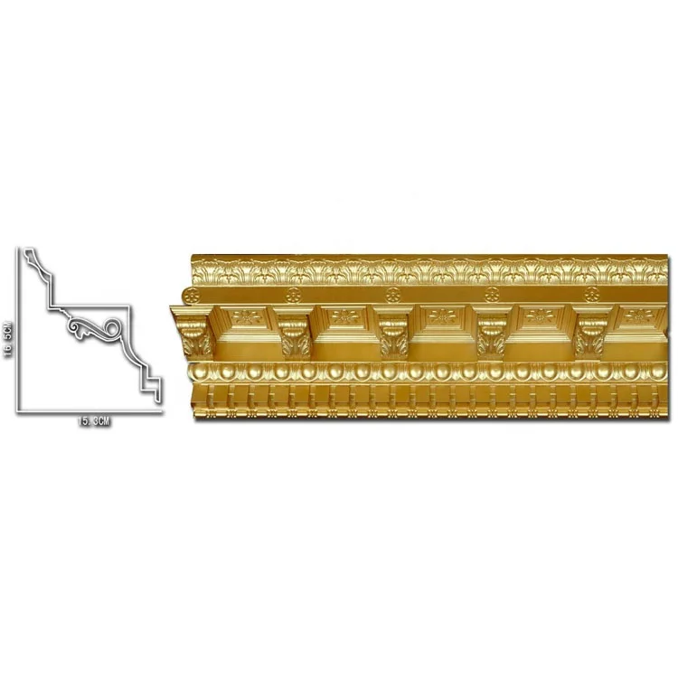 Banruo Polystyrene Decorative Ceiling Cornice Moulding Plastic Wall Skirting for Hotel Decoration Villa