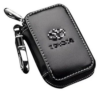New arrival leather universal key bag promotional gift car brand keys holder case