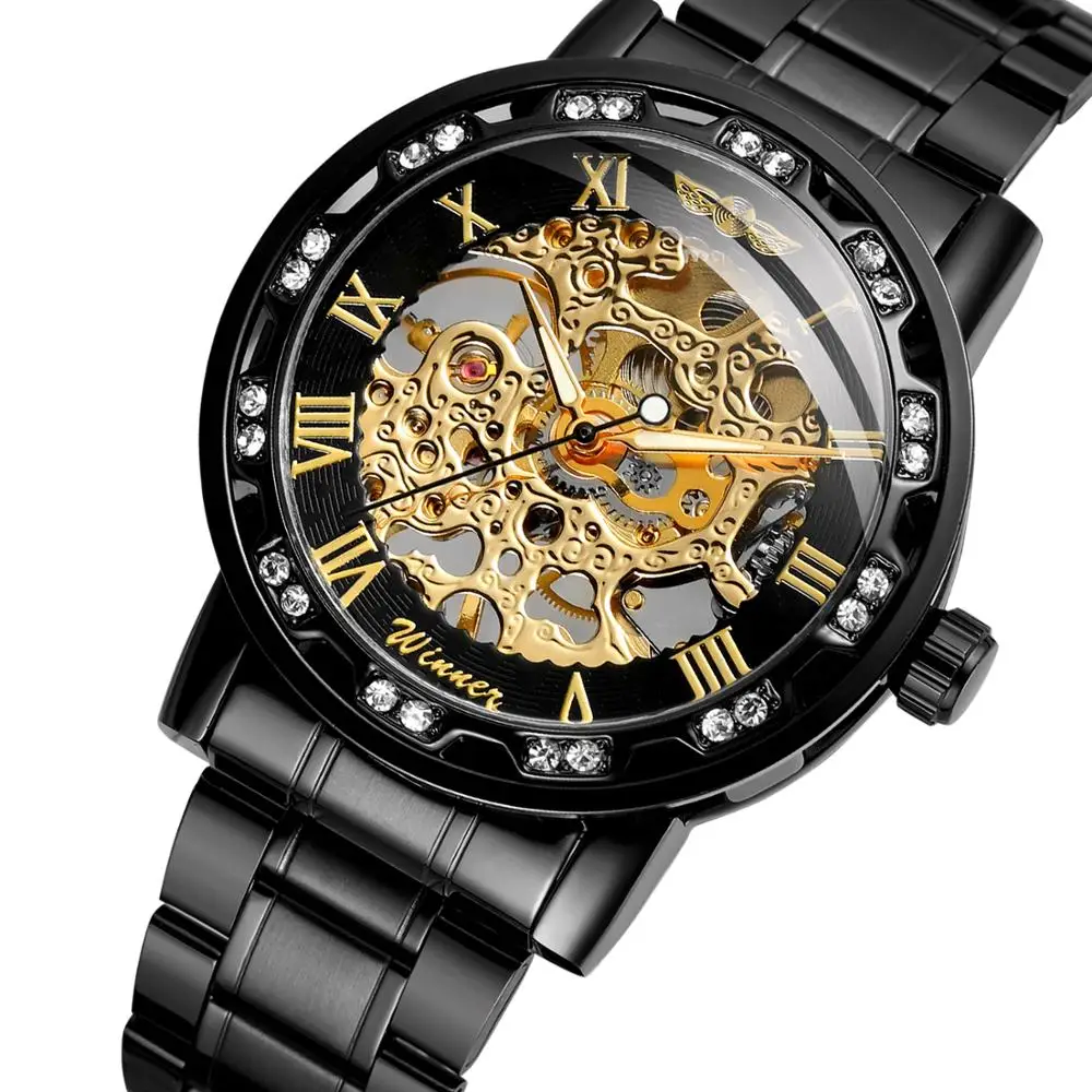 
Новинка 2020, мужские часы T-winner, механические наручные часы с ремешком из нержавеющей стали и логотипом на заказ 