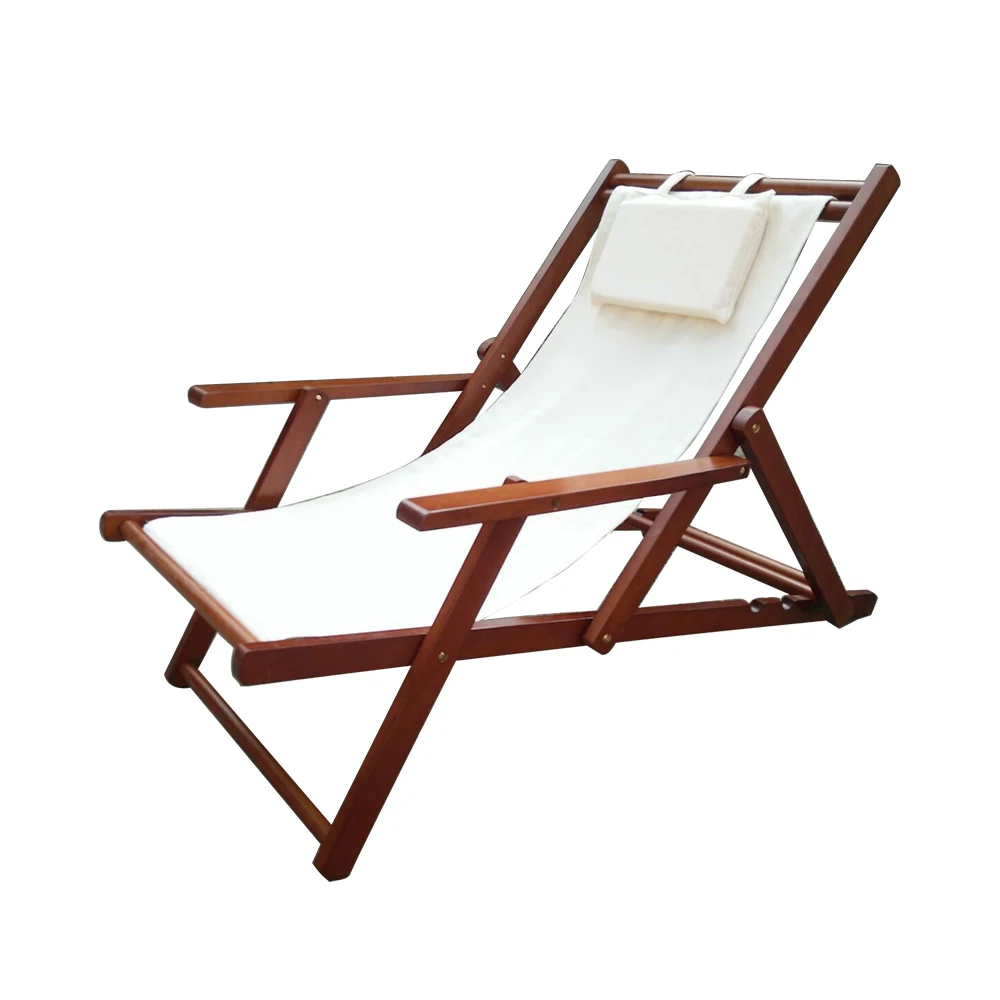 屋外ビーチチェアキャンバス折りたたみ木製チェア Buy 木製デッキチェア調節可能なスリングチェア 木材やキャンバススリングチェア 木材やキャンバススリングチェアビーチチェアプール椅子 Product On Alibaba Com