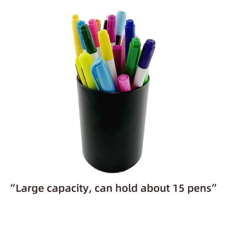 Оптовая продажа с фабрики высококачественный пластиковый держатель для ручек черный матовый цилиндр косметичка