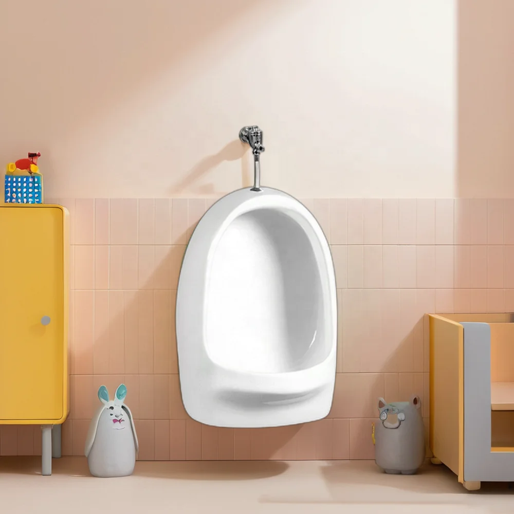 Orinatoio A Parete Per Bambini In Ceramica Blu, Valvola A Cascata, Anti-odore, Installazione A Muro, Ideale Per Scuola E Casa