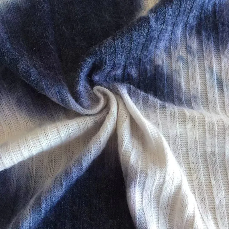 JC-K3113 деликатная ручная галстук окрашенная вискозная ткань, полиэстер, нейлон, свитер Репсовая ткань из хлопка с полиэстером для свитер для женщин