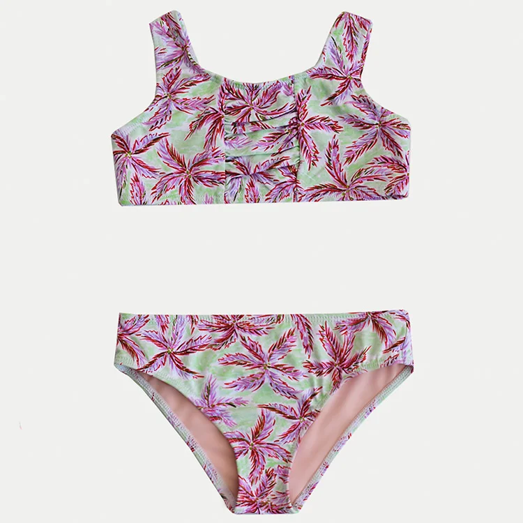 Custom Made Beach Girls Upf 50+ Sun Protection Fabric Fabric Bikini ...