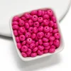 Acrylic flat beads - rose red