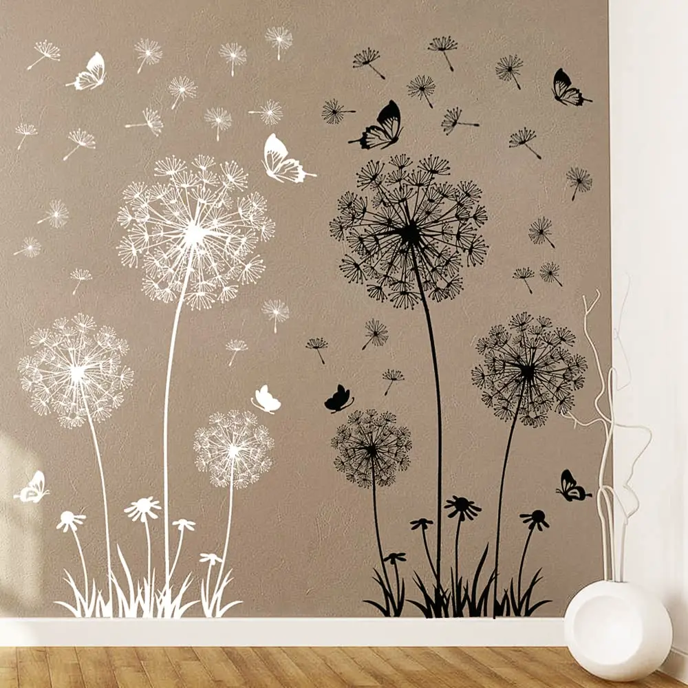 Wholesale Custom Colored Flowers Wall Stickers Romantic Flower