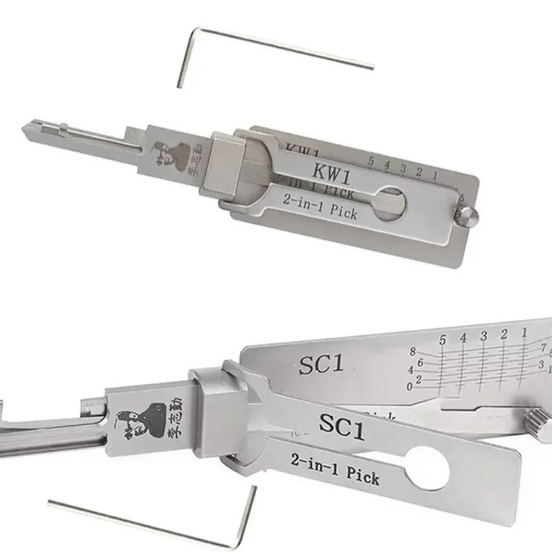 LISHI 2 in 1 KW5 KW1 SC1 SC4 Metal Precision Hook Pickup Hand Tool Set ...