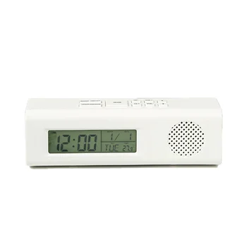 LCD bedroom radio alarm clock multifunction digital smart desktop table desk sound speaker bedside home decor portable