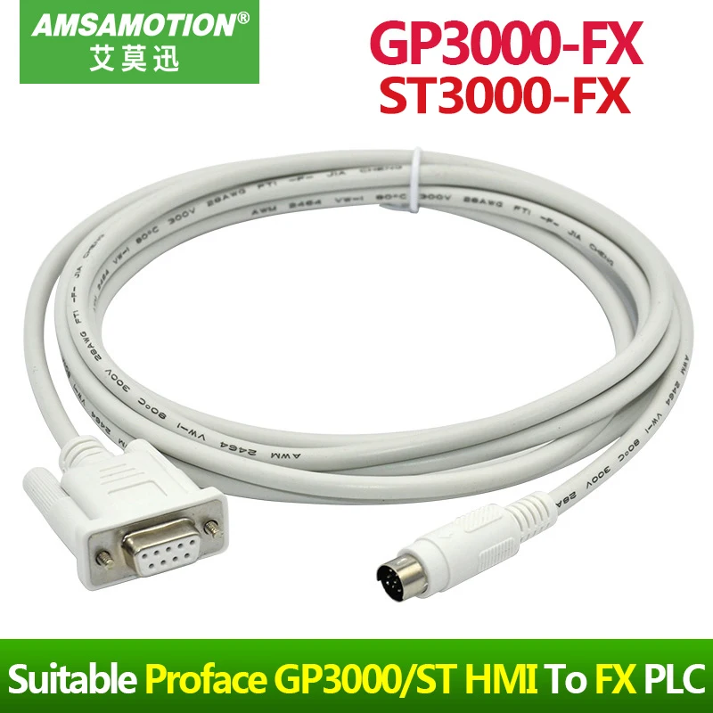 Gp3000/st-fx For Proface Hmi Gp3000 Gp4000 St3301 Series Touch Panel  Ca3-cblfx-01 To Mitsubishi Fx Plc Cable - Buy Touch Panel Plc Cable,For  Proface