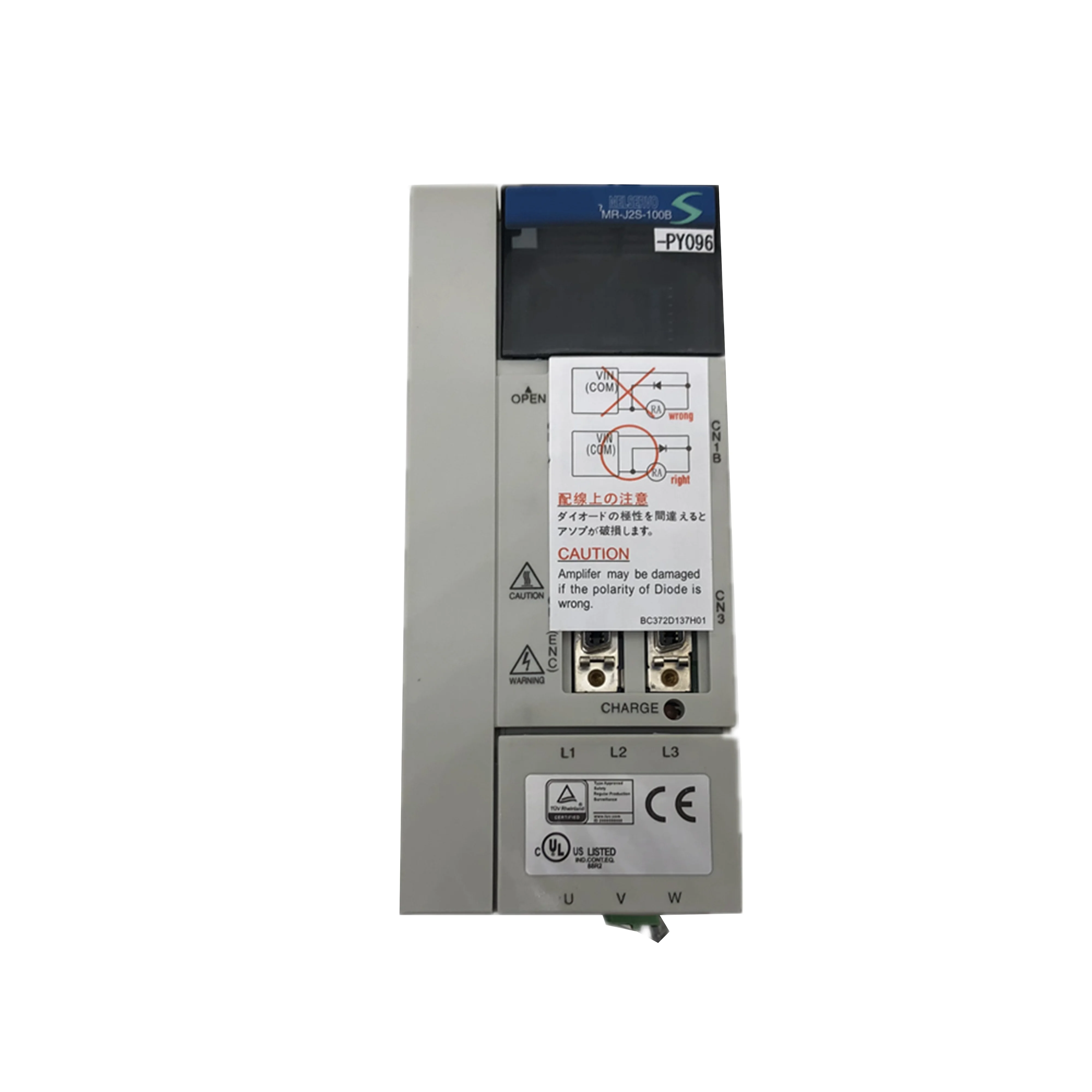 Nový originálny servoregulátor série MR-J2S-100B-PY096, 1 kW, trieda 200 V. Podporuje rôzne režimy riadenia so stabilným výstupom. Vestavenej viacerých bezpečnostných ochrán. Vhodný pre presné riadenie pohybu