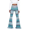 Blue ethnic print pants