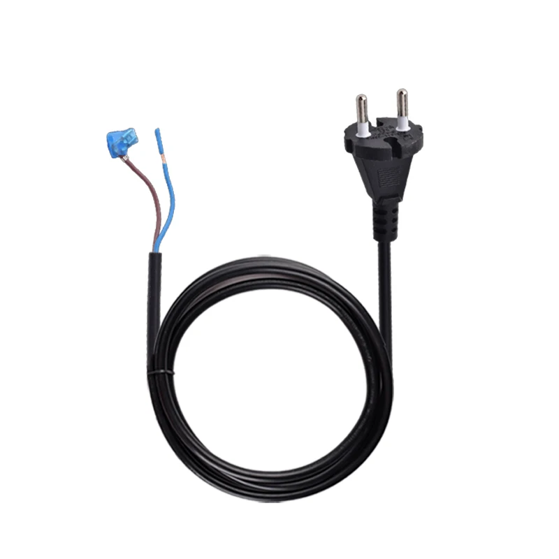 product korean 2 pin power cord plug with open end wire for small appliance lighting cable vde approved oem available-4