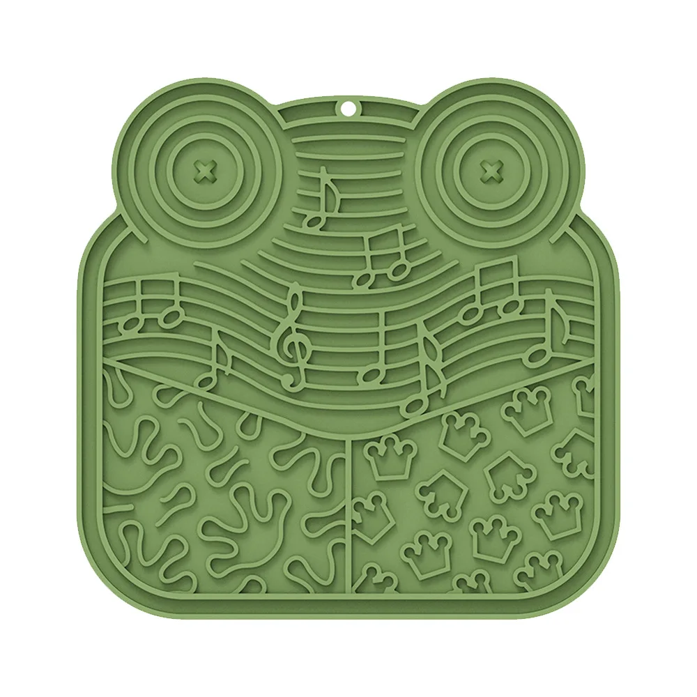 Silicone Pet Pad with Suction Cup Slow Food Training Plate for Anti-Choking & Overflow Prevention Dog & Cat Feeding Bowl