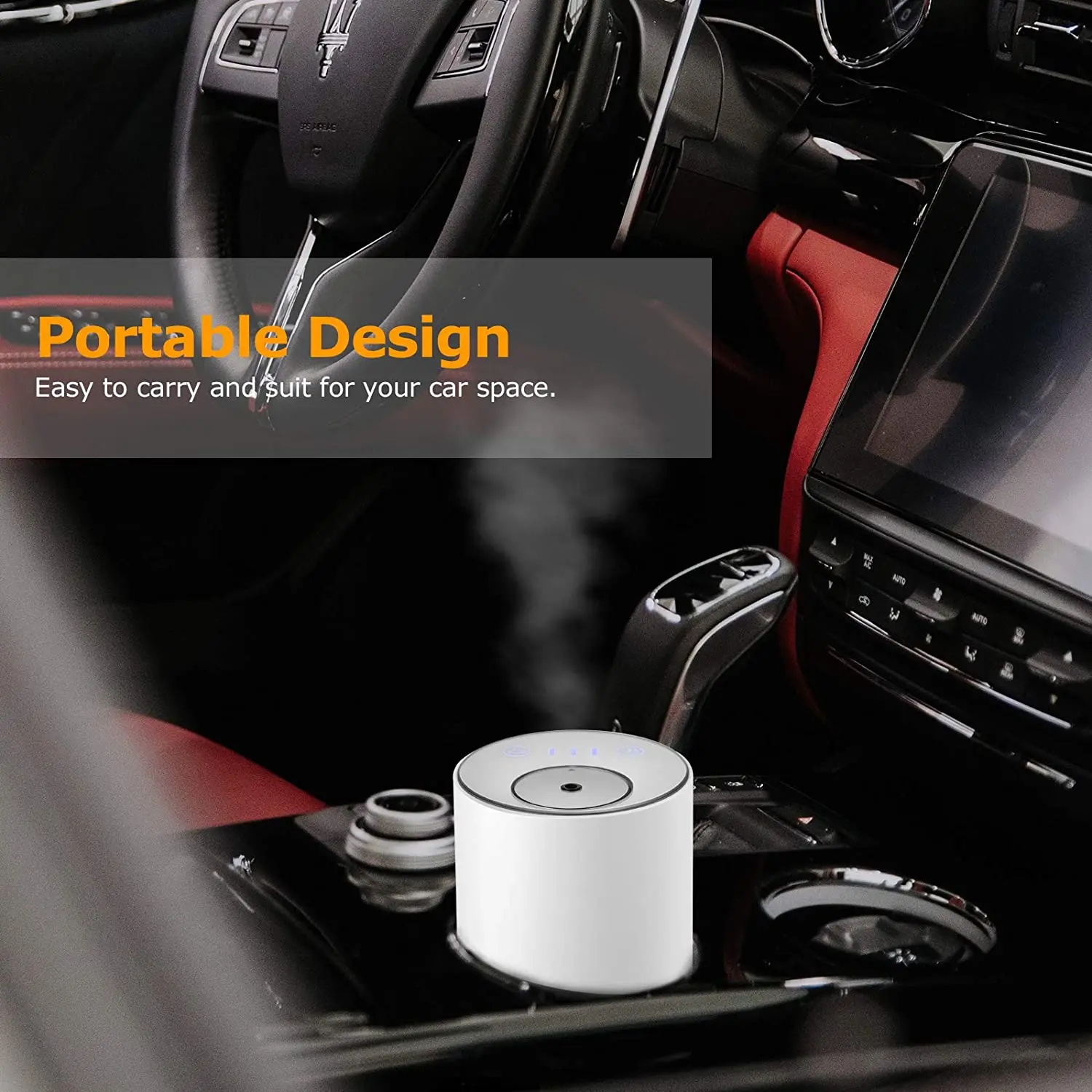 Portable Aluminium Alloy Waterless Car Aroma Essential Oil Diffuser Usb