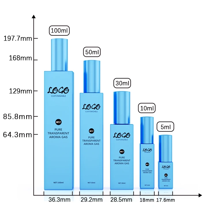 High Quality 10ml 15ml 30ml 50ml 100 ml Luxury Empty Frosted clear Black Glass Spray Perfume Bottle