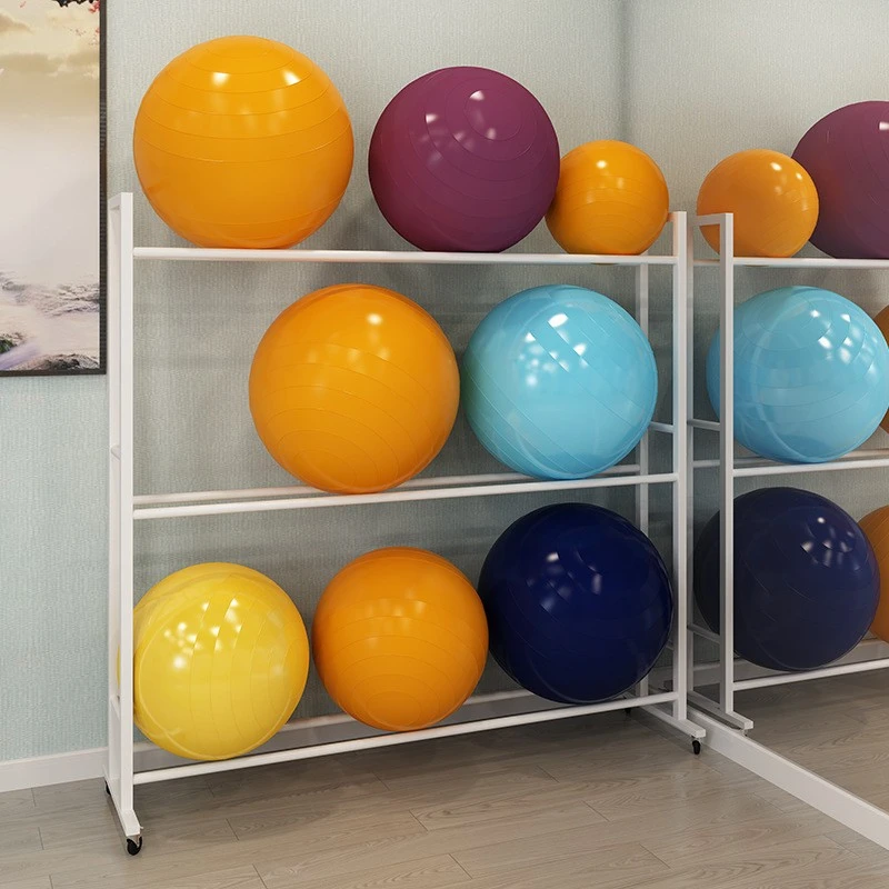 3 Layer Gym Equipment Exercise Ball Storage Rack - Space Saving Metal ...