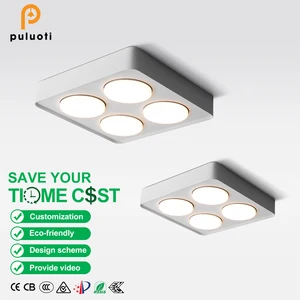 PULUOTI New Design LED H36mm Downlight Aluminum Housing with Square Round GX53 Ceiling Surface Mounted Spot Light